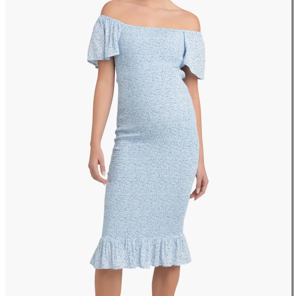Ripe Maternity Selma Smocked Midi Dress